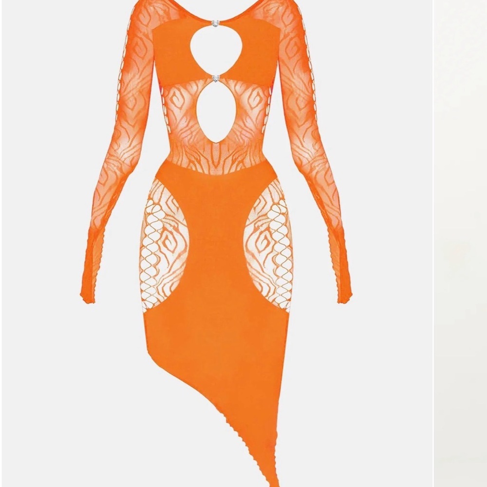 POSTER GIRL Orange Cut-Out Dress